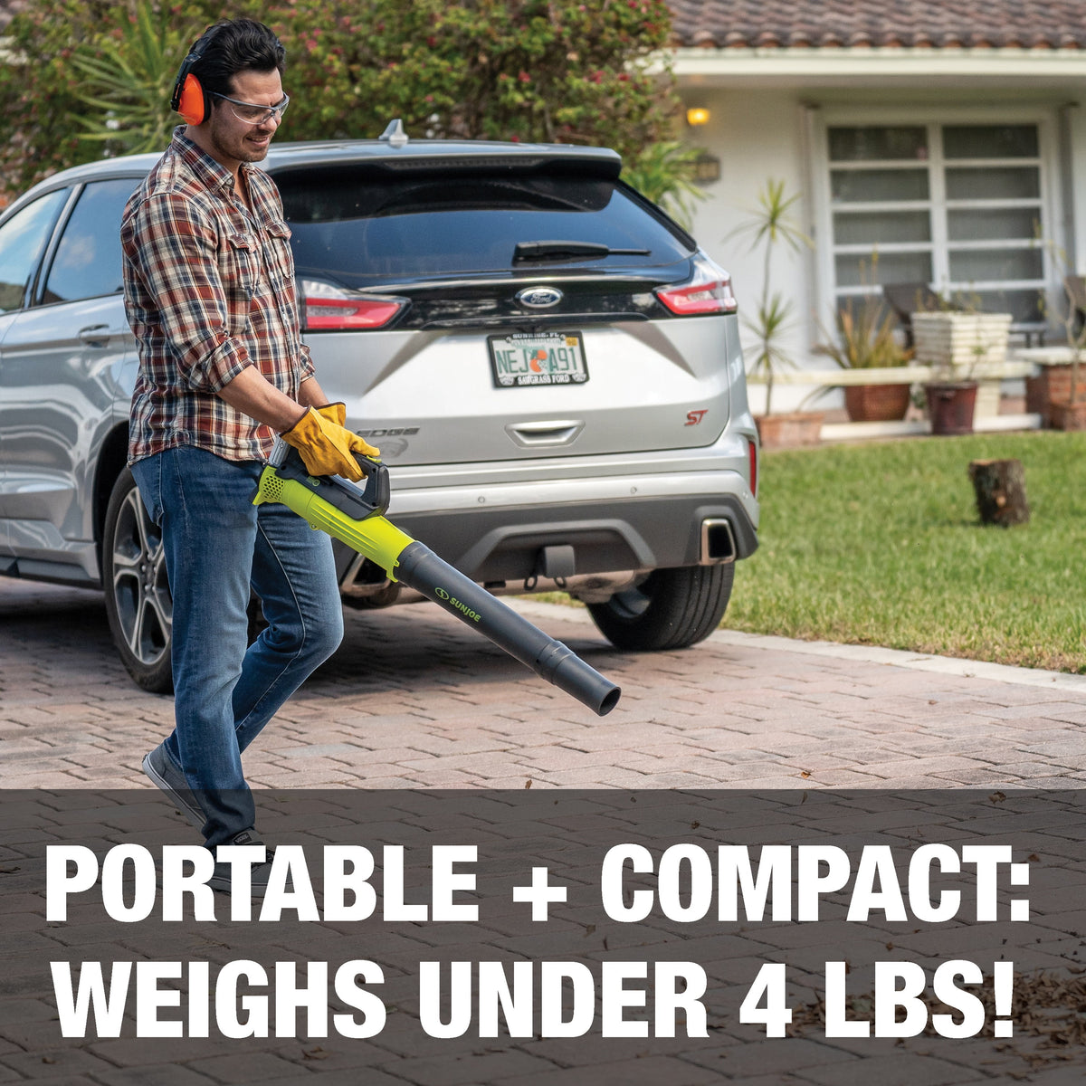 Sun Joe 24V Cordless Garden Combo Kit W/ Leaf Blower, Grass Trimmer, & Hedge Trimmer, 2 x 2.0 - Ah Batteries + Charger