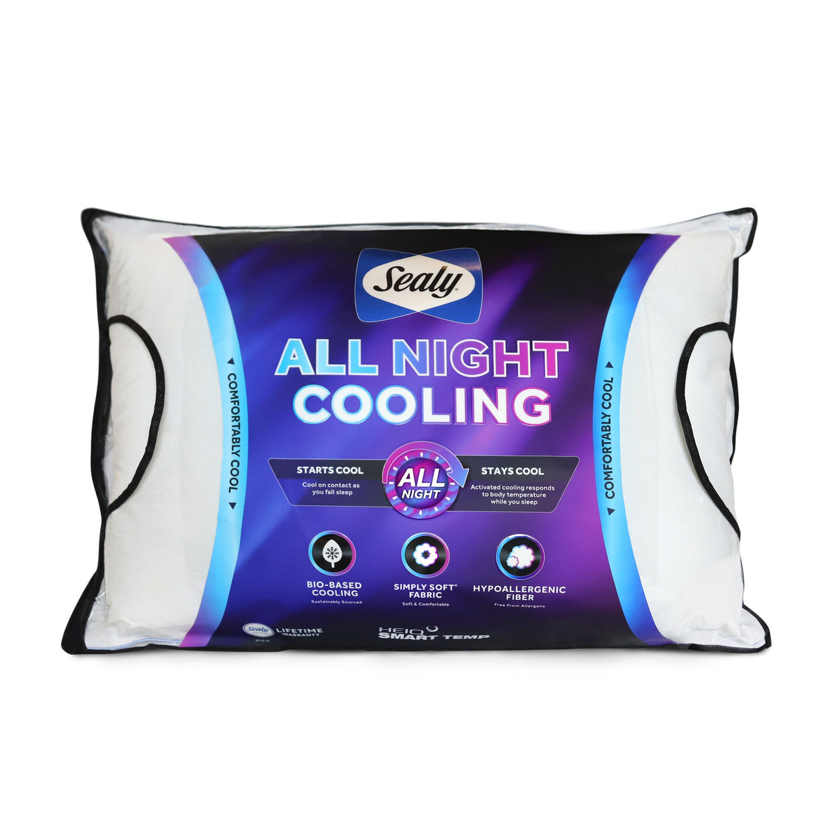 Sealy All Night Cooling Pillow, Standard/Queen - White