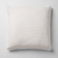 Euro 26''x26'' Heavyweight Linen Blend Stripe Throw Pillow Natural - Casaluna
