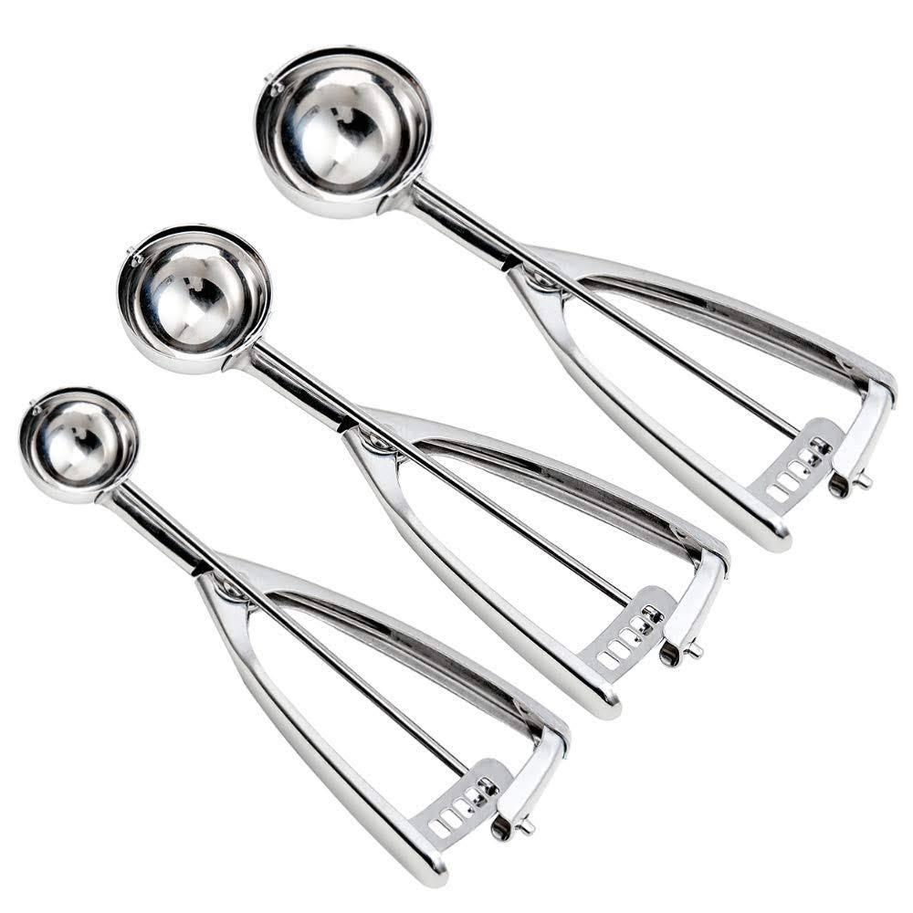 JUNADAEL J Cookie Scoop Set, Include 1 Tablespoon/ 2 Tablespoon/ 3 Tablespoon, 3pcs Cookie Scoops for Baking, Portion Scoop, Ice Cream Scoop with