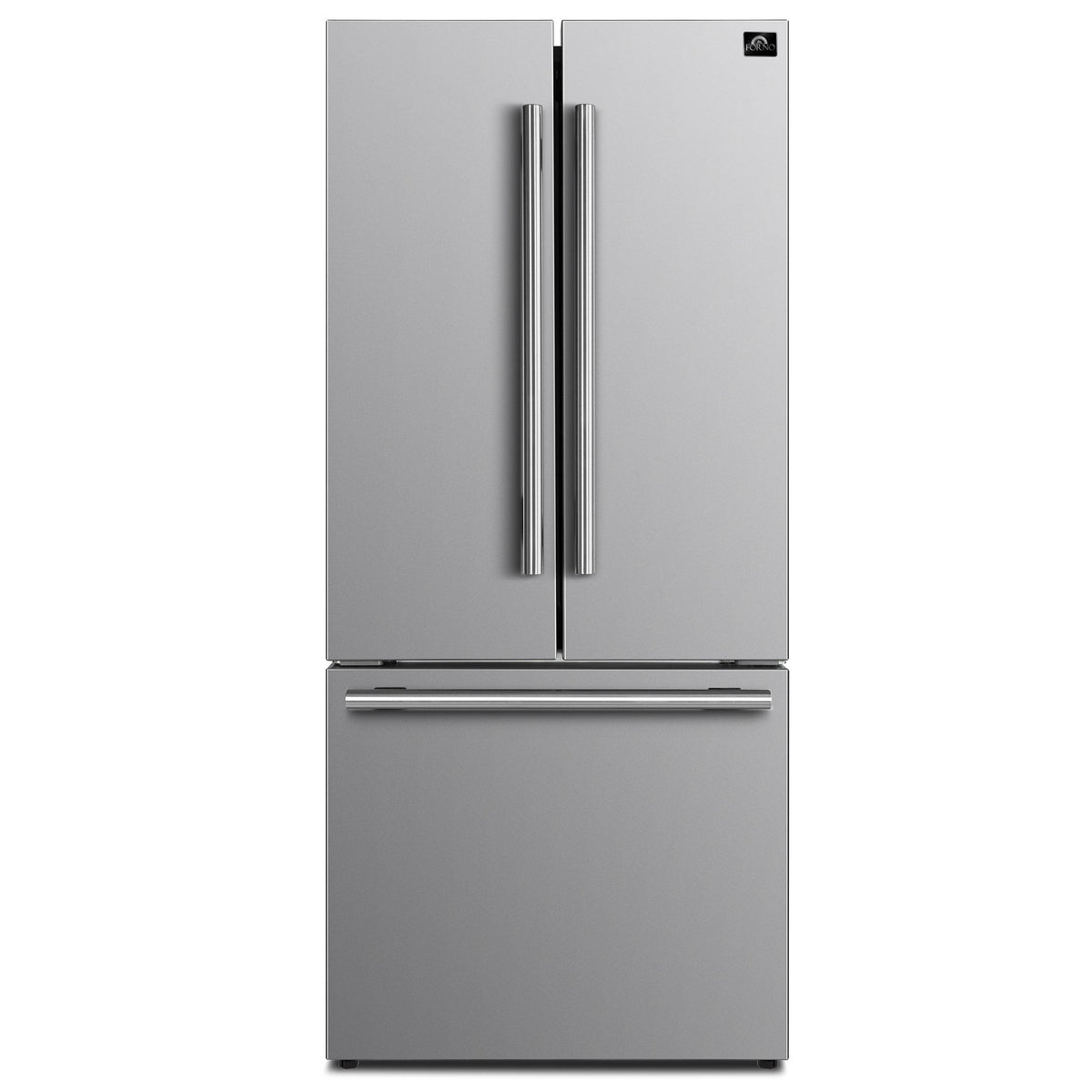 Forno 31 inch 17.5 Cu ft French Door Refrigerator with Ice Maker in Stainless Steel - FFFFD1974-31SB