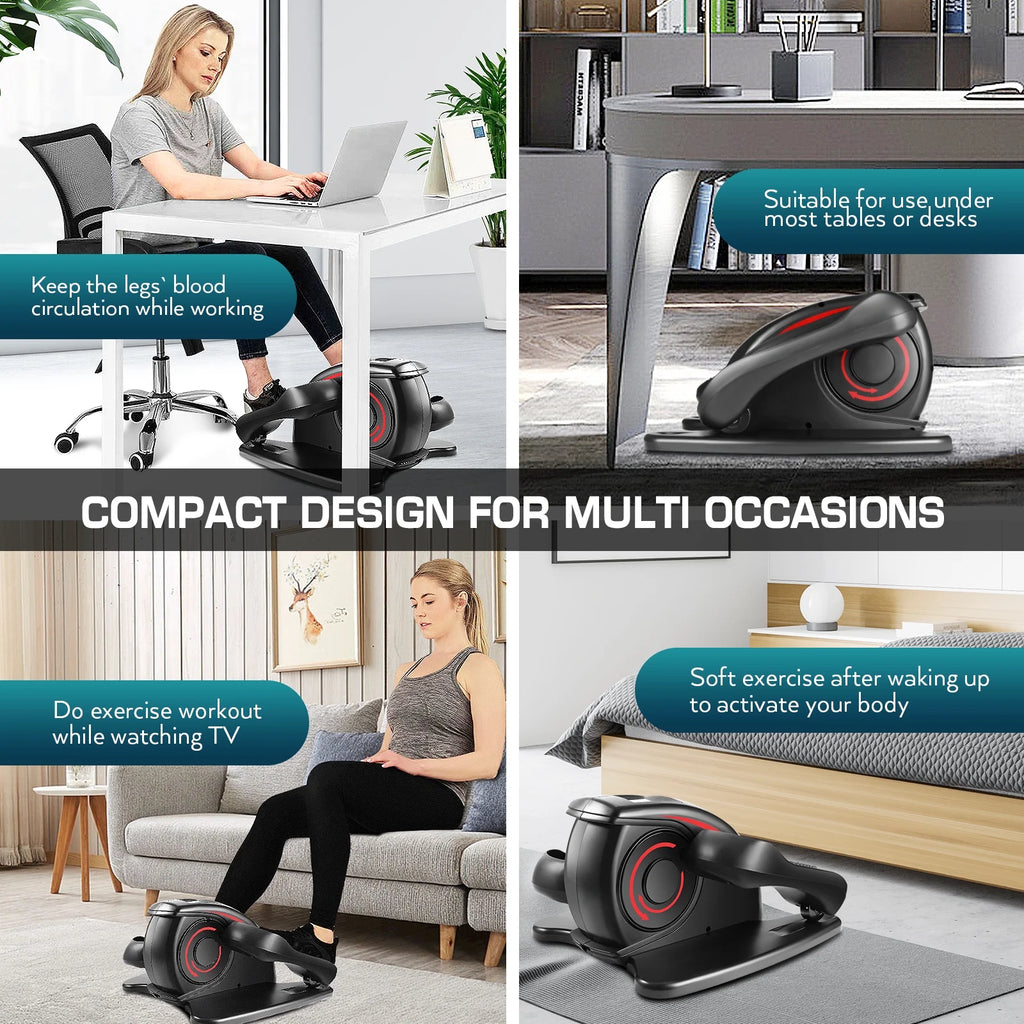 Elliptical Machine, Under Desk Elliptical with Remote Control, Quiet Home Ellipse Exerciser for Seniors
