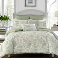 Laura Ashley Natalie Duvet Cover Set Green Full/Queen
