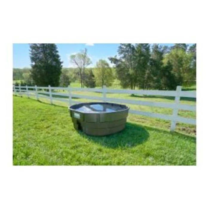 Rubbermaid FG424500BLA Stock Tank. 150 Gal Capacity. Plastic. Black - MadeInUSA
