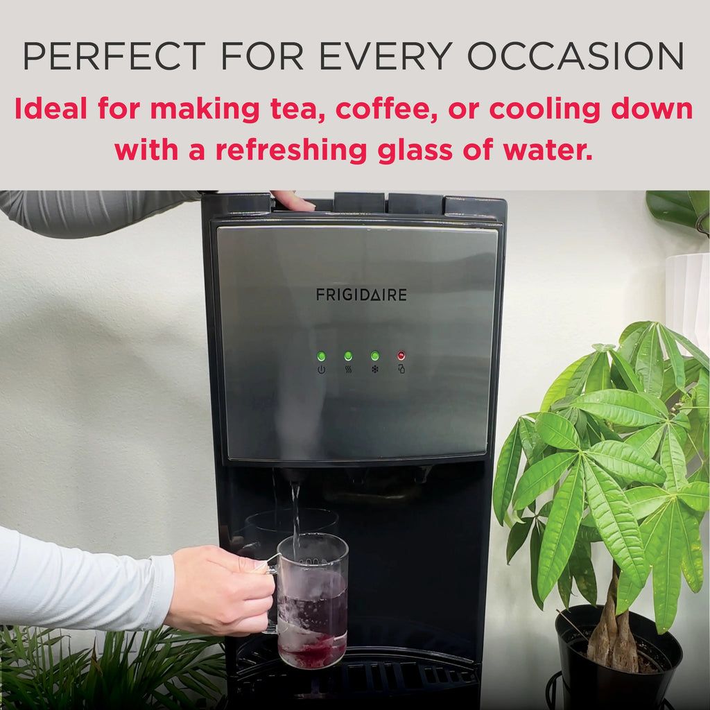 Frigidaire, 5 Gallon Bottom Loading Hot and Cold Water Dispenser EFWC505, Stainless Steel