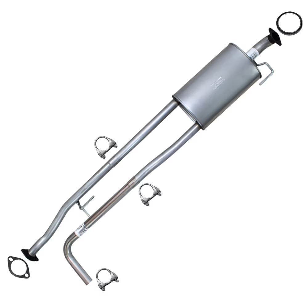 Stainless Steel Exhaust Muffler Assembly Fits 2007 - 2015 Nissan Titan 5.6 L 139.8'' W.B - Direct Fit