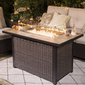Nuu Garden 44-in W 50000-BTU Brown Aluminum Propane GAS Fire Pit Table