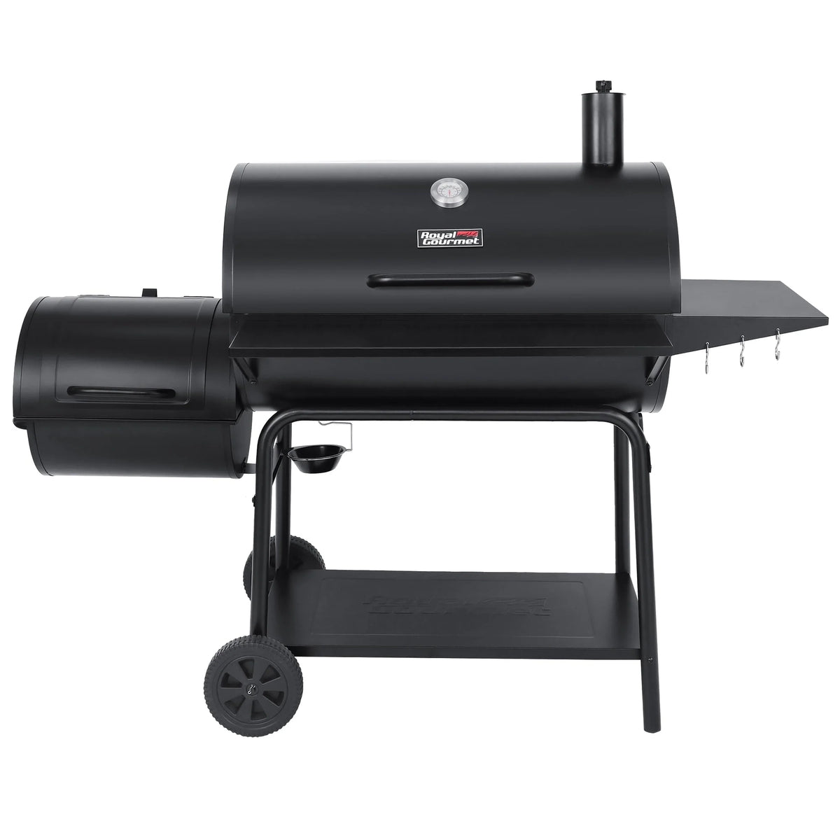 Gourmet CC2036F 36" Charcoal Barrel Grill with Offset Smoker