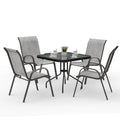 Amopatio Outdoor Dining Set of 5. Patio Table and Chairs Set