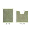 Better Trends Lux Collection Sage 17 in. x 24 in. and 20 in. x 20 in. 100% Cotton 2-Piece Bath Rug Set, Green