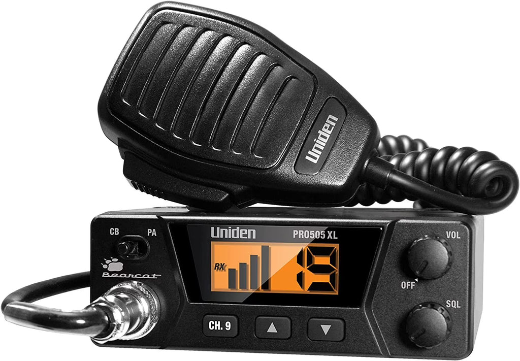 Uniden 40 Channel LCD Display CB Radio, Black, PRO505XL