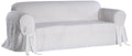 Classic Slipcovers White Twill Sofa Slipcover