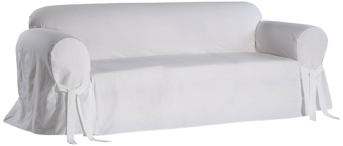 Classic Slipcovers White Twill Sofa Slipcover