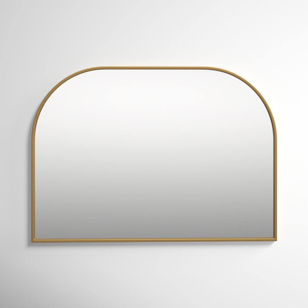 Sabine Metal Wide Arch Wall Mirror Finish: Brass, Size: 30" x 42"