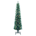 Puleo 6' Pre-Lit Tinsel Artificial Tree - Green