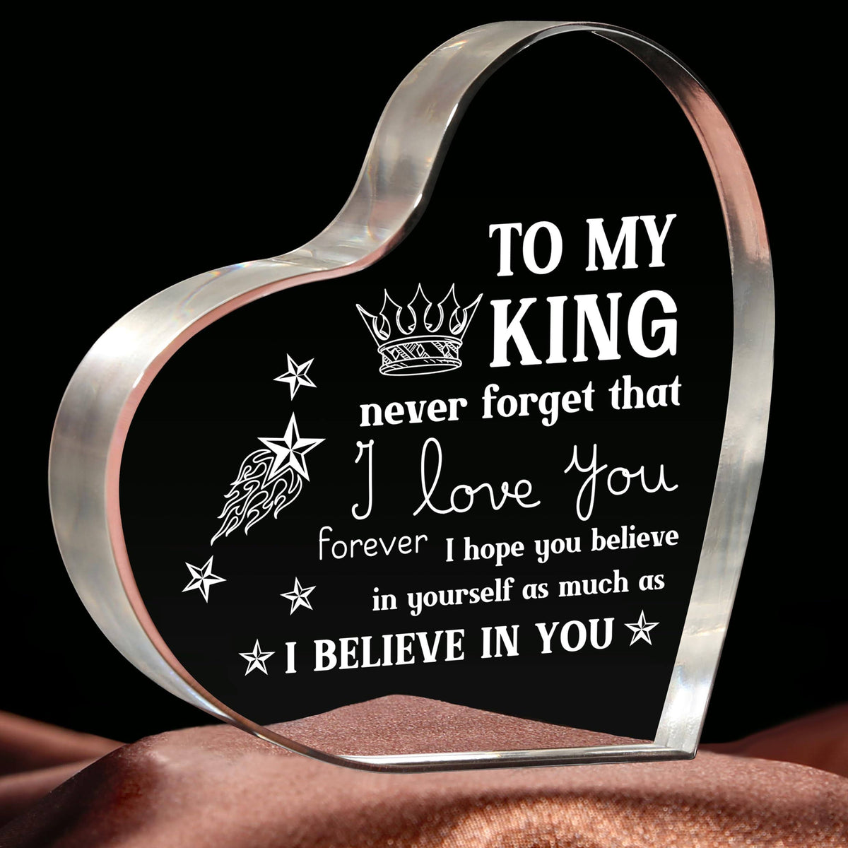 Milcier Gifts for Boyfriend, Valentines Day Gifts for Him Husband Boyfriend Gifts - I Love You Mens Romantic Valentines Anniversary Keepsake 3.9x3.9