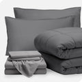 Bare Home Bed-in-a-Bag 7 Piece Comforter & Sheet Set - Queen - Goose Down Alternative - Ultra-Soft 1800 Premium - Hypoallergenic - Breathable Bedding