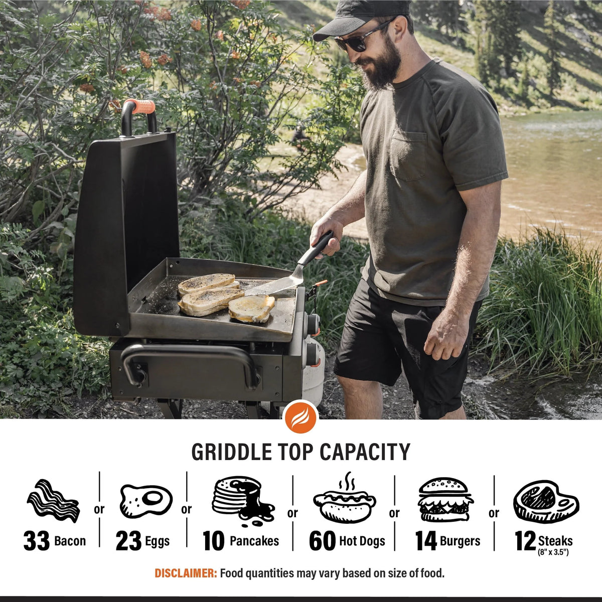 Blackstone on the Go 2 - Burner 22" Scissor Cart Griddle with Hood Propane