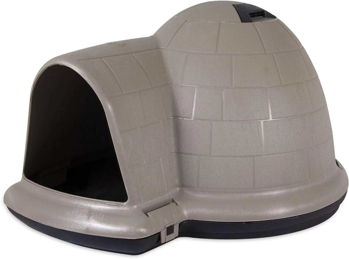 Petmate Indigo Dog House (Igloo Dog House. Made in USA with 90% Recycled Materials. All-Weather Protection Pet Shelter) for XL Dogs -90 to 125 pounds. Made in USA