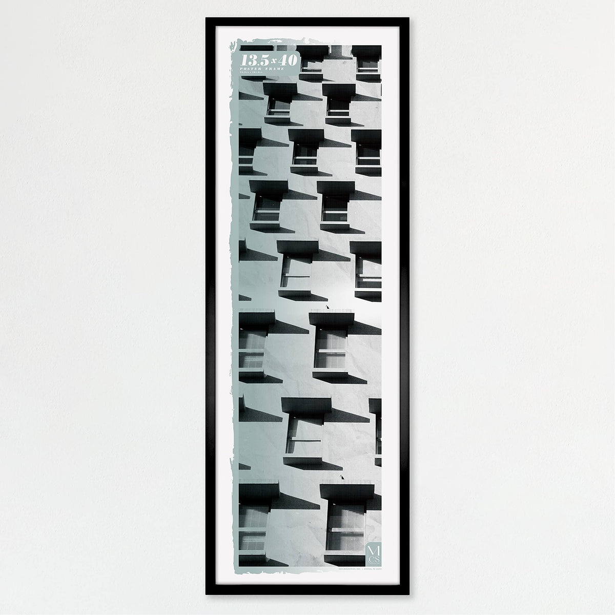MCS Gallery Foundation Poster Frame, Black , 13.5 x 40 in