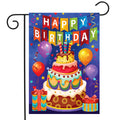 Briarwood Lane Birthday Celebration Garden Flag Balloons Birthday Cake 12.5"x18"