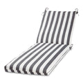 Greendale Home Fashions Outdoor Reversible Chaise Lounge Chair Cushion, Gray Stripe