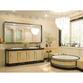 Tyro Bathroom Decorative Home Decor Corner Hangs Accent Mirror Latitude Run Finish: Black, Size: 72" x 36"