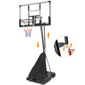 Ktaxon 5.3 - 10ft Adjustable Portable Basketball Hoop with Rebound Plate, 44 - Inch Weatherproof Backboard Indoor Outdoor