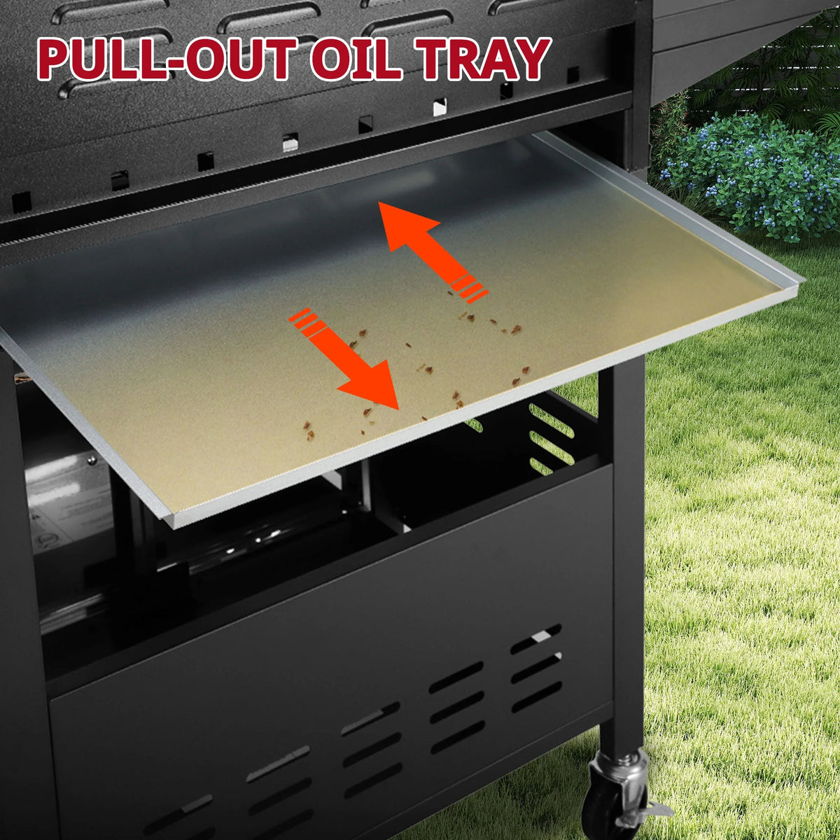 Enyopro 3 Burner Propane Gas Grill, 40, 000BTU Stainless Steel BBQ Grill with Brush, Built - in Thermometer, 4 Universal Wheels for Outdoor Cooking Patio Backyard