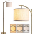 addlon Floor Lamp for Living Room with 3 Color Temperatures, Standing Lamp with Linen Lampshade for Bedroom, Office, Lamps with 9W LED Bulb Included