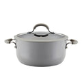 Rachael Ray Cook + Create 5qt Aluminum Nonstick Dutch Oven with Lid - Gray