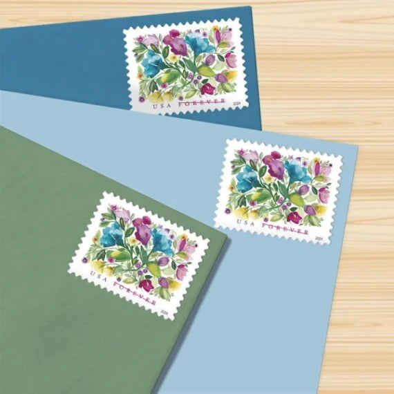 2024 Celebration Blooms Forever Postage Stamps Sheet First-Class Postage