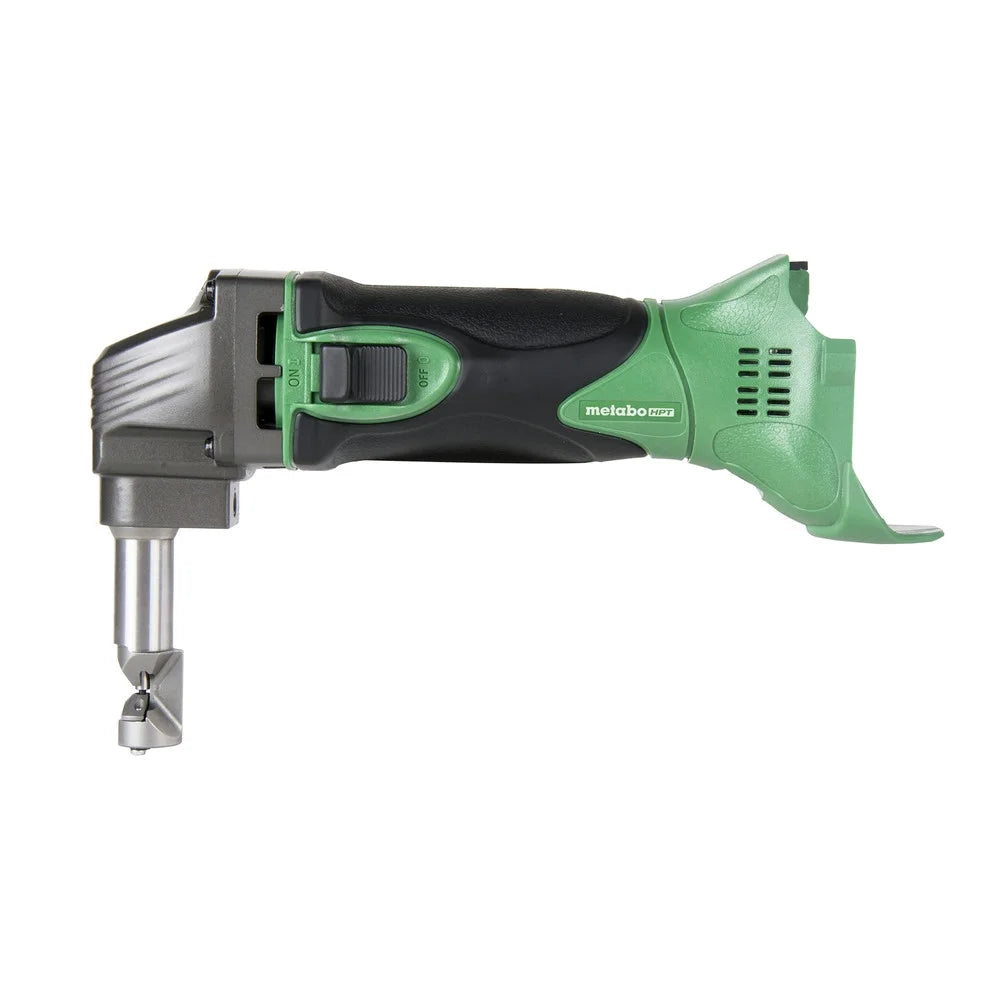 Metabo HPT 18V Multivolt Cordless Nibbler | Tool Only - No Battery | for Ribbed Metal Panels | 180 Degree 3 - Stop Die Holder | CN18DSLQ4