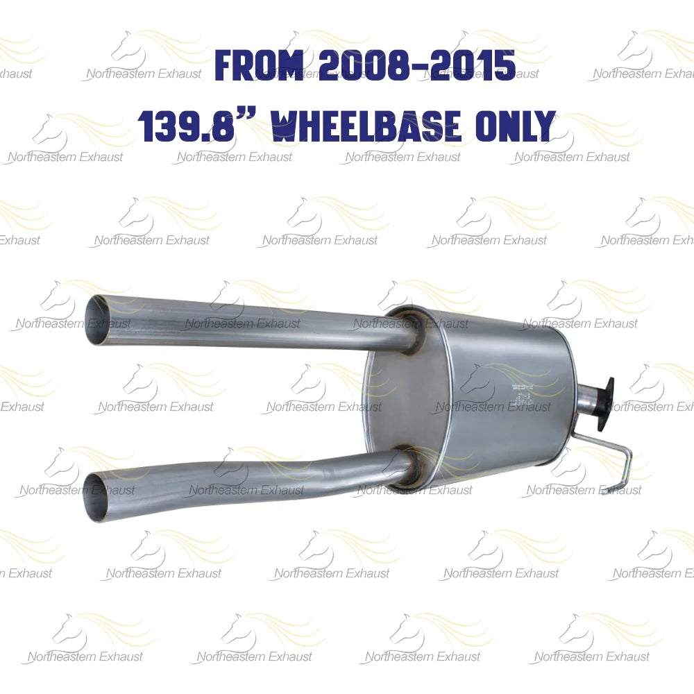Stainless Steel Exhaust Muffler Assembly Fits 2007 - 2015 Nissan Titan 5.6 L 139.8'' W.B - Direct Fit