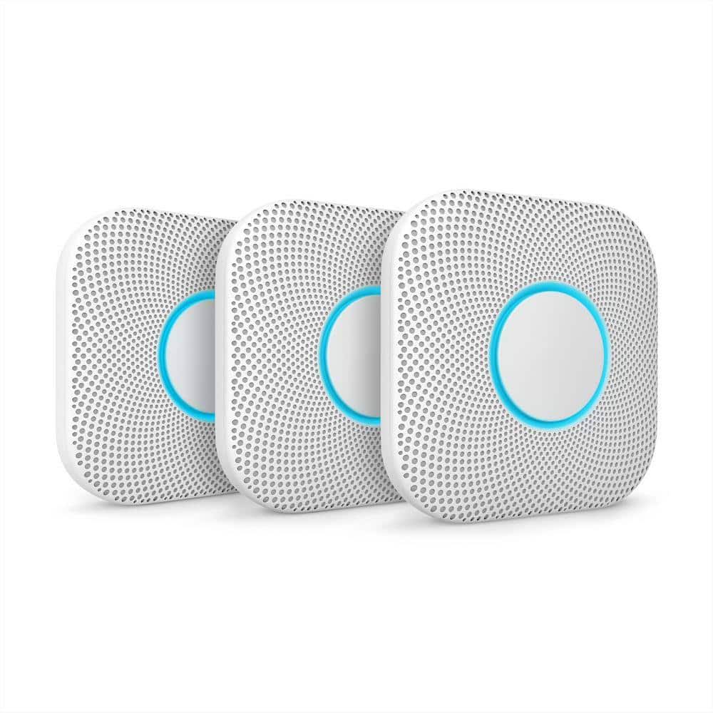 Google Nest Protect - Smoke Alarm and Carbon Monoxide Detector - Battery Operated - 3 Pack