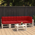 vidaXL Pallet Sofa Cushions 5 Pcs Red