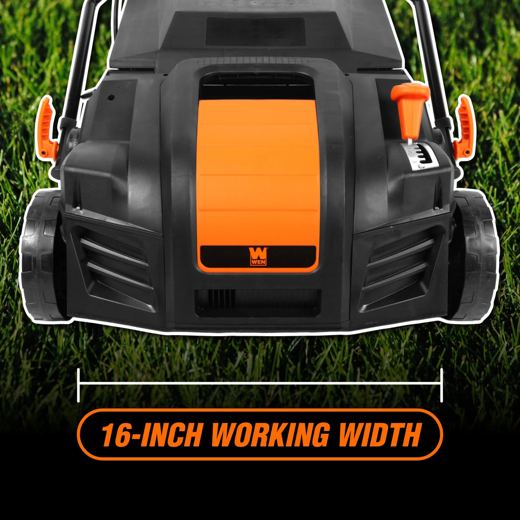 WEN 2 in 1 16 15 Amp Corded Electric Self Propelled Walk - Behind Dethatcher and Scarifier