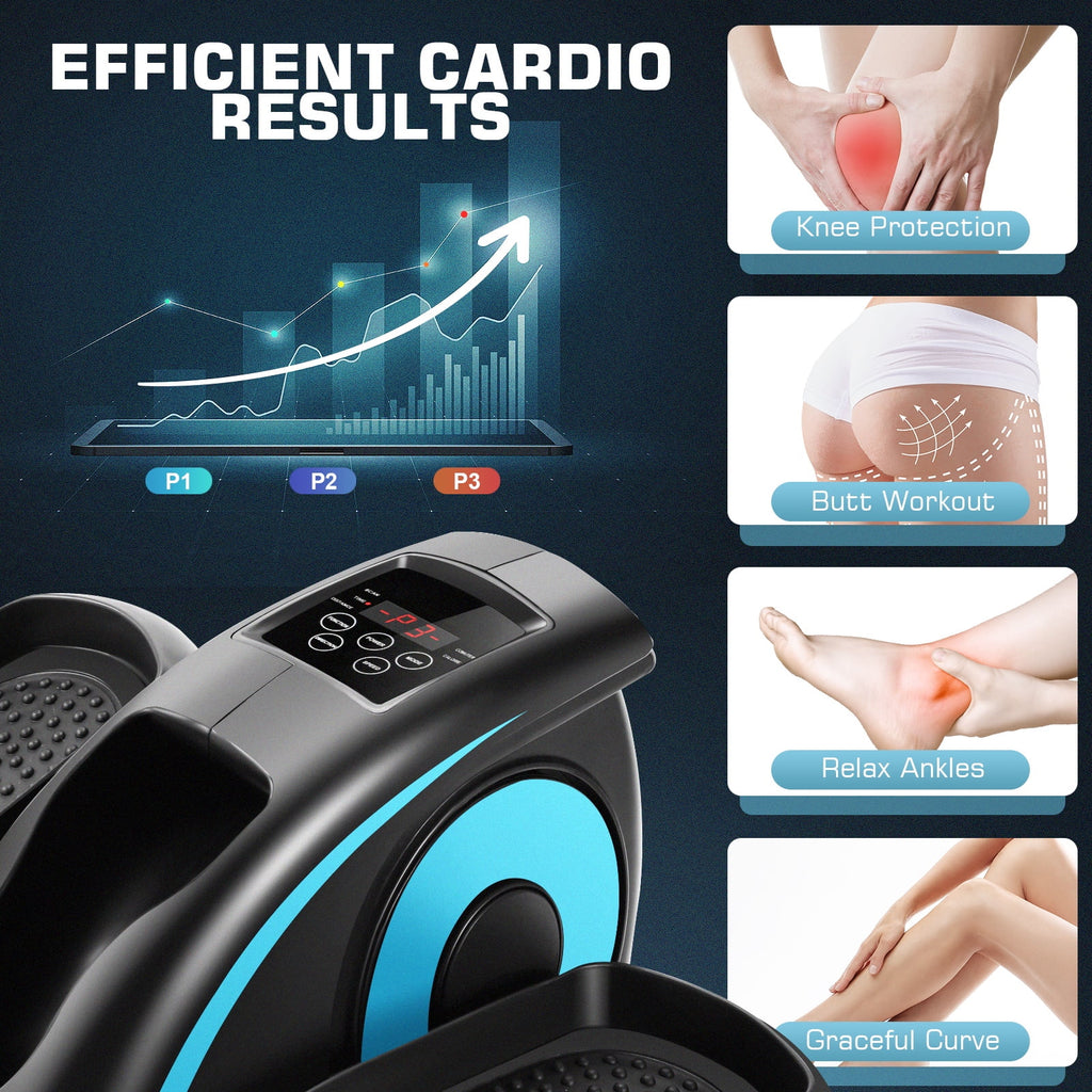 Elliptical Machine, Under Desk Elliptical with Remote Control, Quiet Home Ellipse Exerciser for Seniors