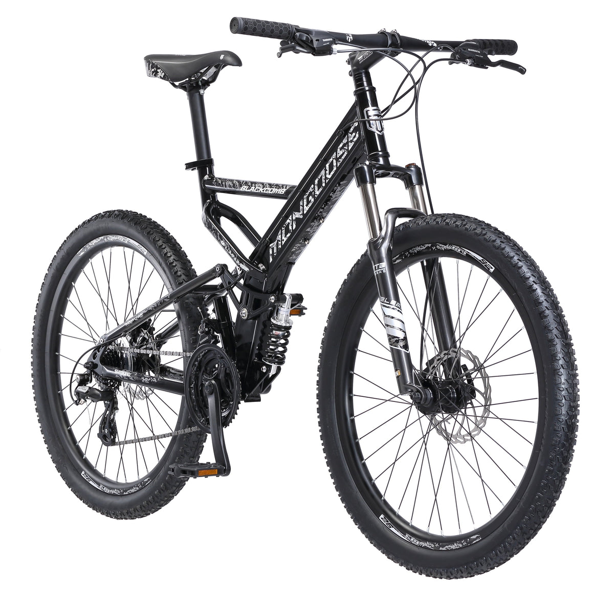 Blackcomb Mountain Bike. 26-inch wheels. 24 speeds. Black. Men's