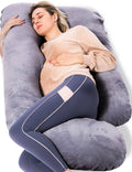 Momcozy Pregnancy Pillows for Sleeping, U Shaped Full Body Maternity Pillow with Removable Cover