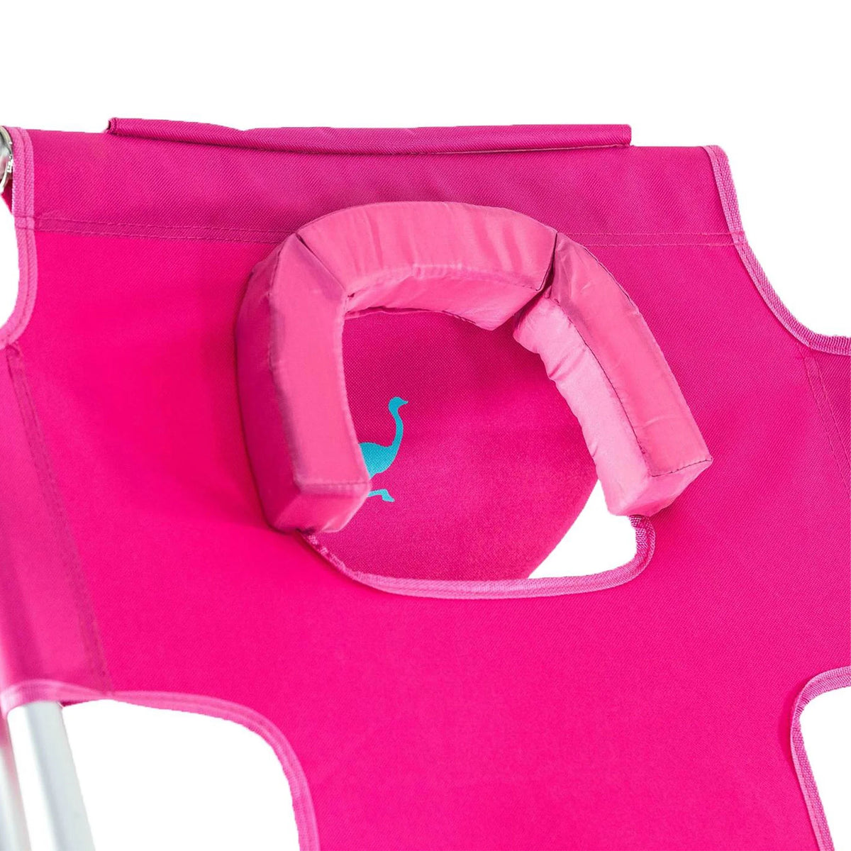 Ostrich Deluxe 3N1 Lightweight Outdoor Beach Lounge Chair W/Footrest, Pink