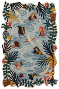 Loloi Optimism OPT-02 Ocean / Multi Rug 18" x 18" Sample