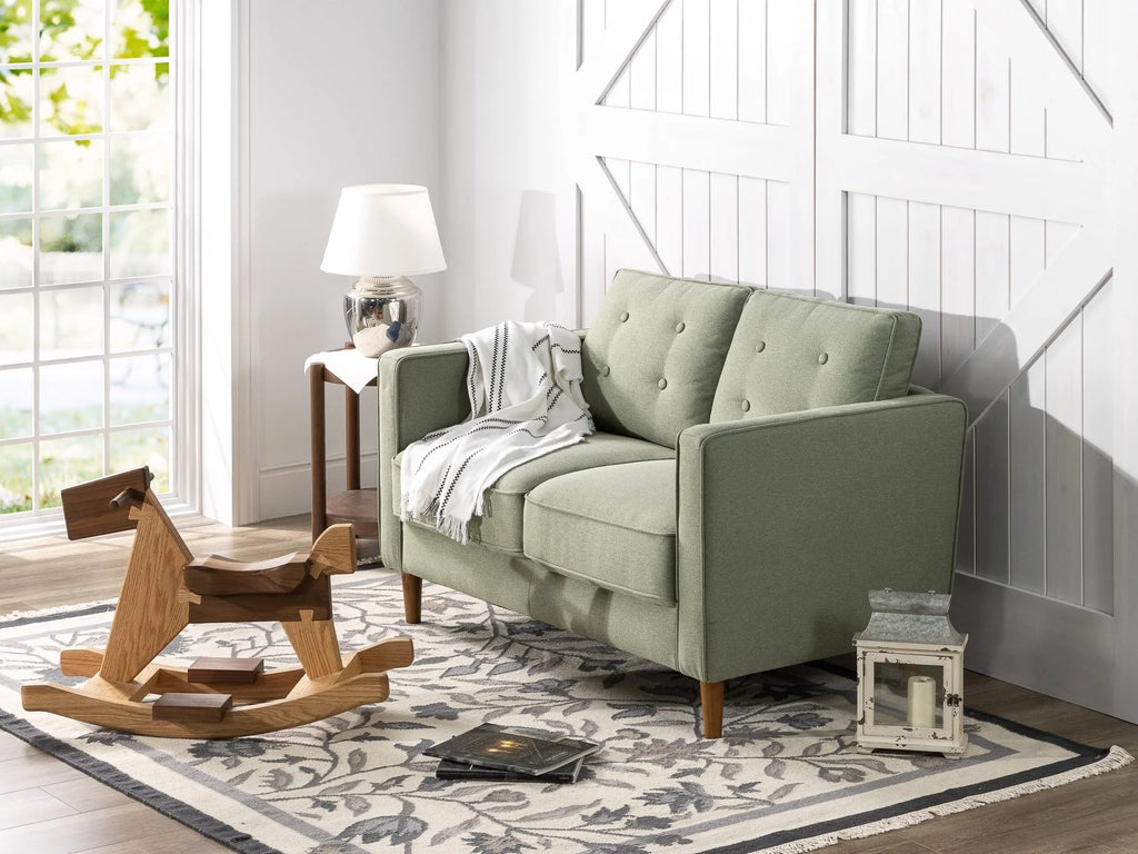 Zinus Lauren 2 - Seater Loveseat, Pear Green
