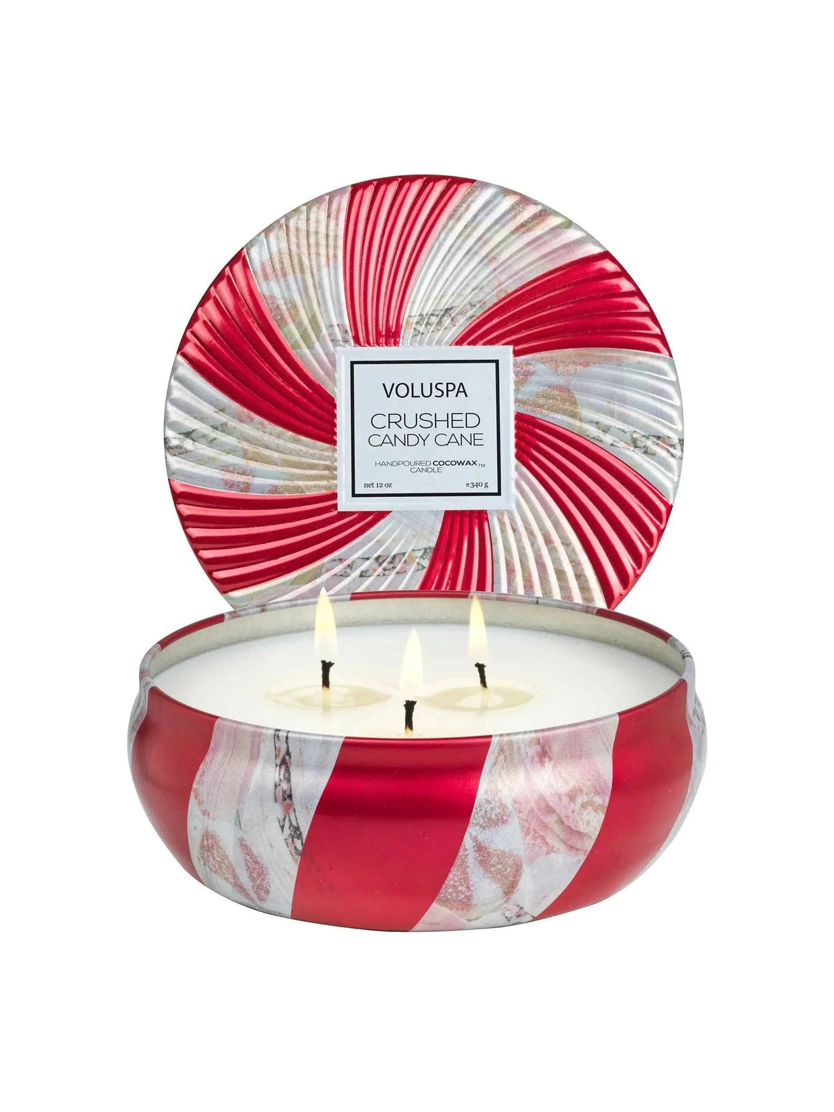 Voluspa - Crushed Candy Cane - 3 Wick Tin Candle