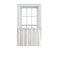 Ellis Curtain Stacey 56"Wx 30"L Tailored Tier (Pair) Curtains, Ice Cream