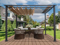 Paragon Florence Pergola | 11' x 11' | 11' x 16' | Greenhouse Emporium 11ft x 11ft / Grey Finish / Cocoa