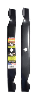 2 Blade Set for Many 42 in. Cut Craftsman, Husqvarna, Poulan Mowers Replaces OEM #'s 127843, 138498, 138971, 53-21278-43 561713B
