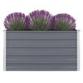 vidaXL Raised Garden Bed 39.4inx39.4inx17.7in Galvanized Steel Gray