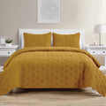 VCNY Home Kaleidoscope Embossed Quilt Set - Gold - King