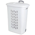 Sterilite Corporation Sterilite 208377 28.38 in. Ultra Wheeled Hamper White